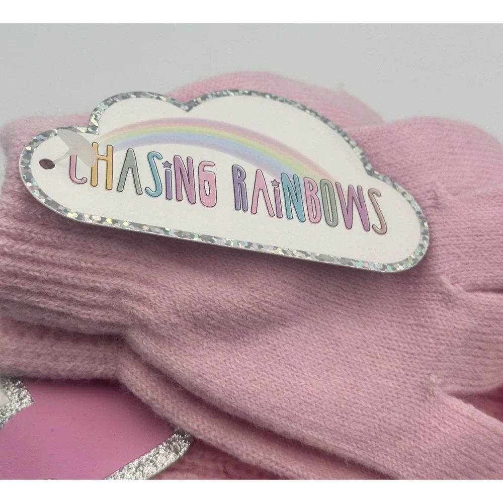 Girls Winter Accessories Set- Chasing Rainbows Unicorns